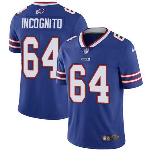 Nike Buffalo Bills #64 Richie Incognito Royal Blue Team Color NFL Vapor Untouchable Limited Jersey,We sell and wholesale Nike Buffalo Bills #64 Richie Incognito Royal Blue Team Color NFL Vapor Untouchable Limited Jersey on line form chian!